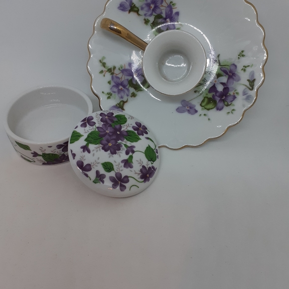 Home decor bone china trinket box and candle holde - Picture 4 of 7